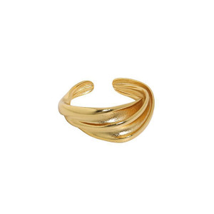 Simple Double Layer River 925 Sterling Silver Adjustable Ring R866-HFH_649536494444