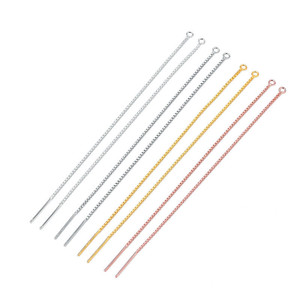 Simple Box Chain 925 Sterling Silver DIY Earring Settings R866-MLYF_568342863352