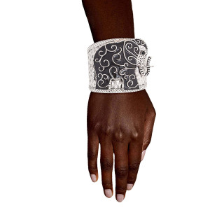 Full Black Delta Sorority Elephant Cuff|Adjustable T226-9485497631039