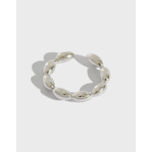 Modern Oval Beads 925 Sterling Silver Adjustable Ring R866-HFH_574358490938