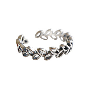 Vintage Hollow Leaves Branch 925 Sterling Silver Adjustable Ring R866-HFH_568082976220