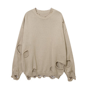 Solid Color Ripped Pullover For Men Q119-CJYD1998796