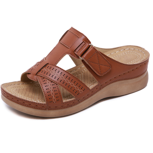 Color: Brown, Size: 44 - Vintage wedge with comfortable slipp Q119-CJBHNSNS06781-Brown-44