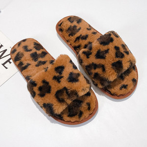 Color: Brown Leopard 1, Size: 36 to37 - Leopard slippers female fur mop Q119-CJBHNSNS17597-Brown Leopard 1-36 to37