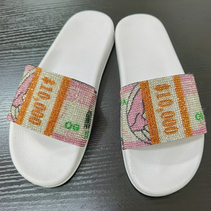 style: A, Size: 37 - European and American Rhinestone Dollar Slippers Women's Summer Wear Fashion A Q119-CJNS100981102BY
