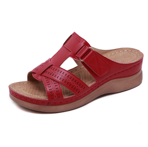 Color: Red, Size: 42 - Vintage wedge with comfortable slipp Q119-CJBHNSNS06781-Red-42
