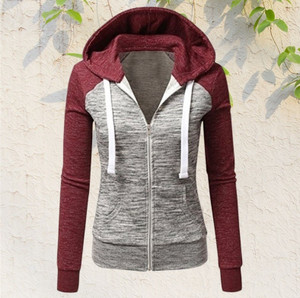 Color: Red, size: XL - Colorblock Hooded Drawstring Sweater Q119-CJNSSYWY01193-Red-XL