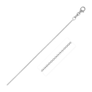 Size: 20 - 14k White Gold Round Cable Link Chain (1.10 mm) P150-87469-20