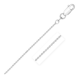 Size: 24'' - Sterling Silver Rhodium Plated Round Cable Chain (2.10 mm) P150-09484-24