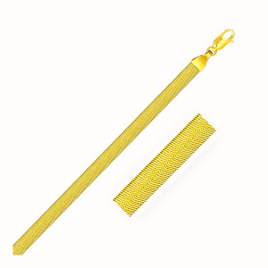 Size: 24'' - 14k Yellow Gold Super Flex Herringbone Chain (3.80 mm) P150-63366-24