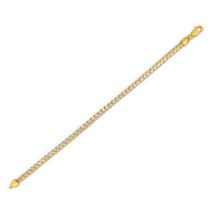 Size: 22 - 14k Yellow Gold Round Pave Franco Chain (4.00 mm) P150-78678-22