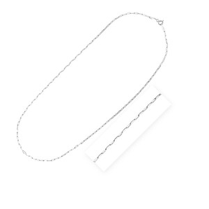 Size: 20'' - Sterling Silver Rhodium Plated Paperclip Chain (1.80 mm) P150-62621-20