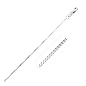 Size: 18'' - 14k White Gold Octagonal Box Chain (1.00 mm) P150-98671-18