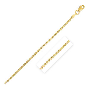 Size: 20'' - 14k Yellow Gold Round Box Chain (1.3 mm) P150-76406-20