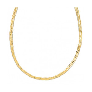 Size: 20 - 14k Yellow Gold Braided Herringbone Chain (3.20 mm) P150-87479-20