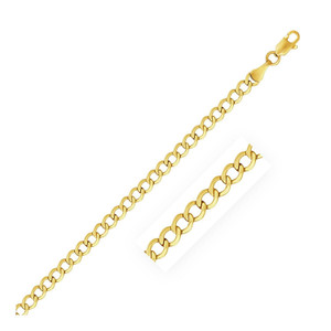 Size: 20'' - 10k Yellow Gold Curb Chain (4.40 mm) P150-03666-20
