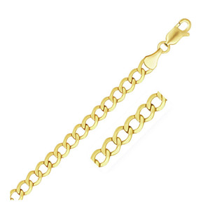 Size: 24'' - 10k Yellow Gold Curb Chain (5.30 mm) P150-03960-24