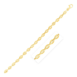 Size: 18'' - 14k Yellow Gold High Polish Mariner Link Chain (5.40 mm) P150-97193-18