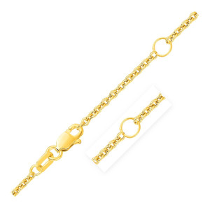 Size: 18'' - Double Extendable Cable Chain in 14k Yellow Gold (1.80 mm) P150-74082-18