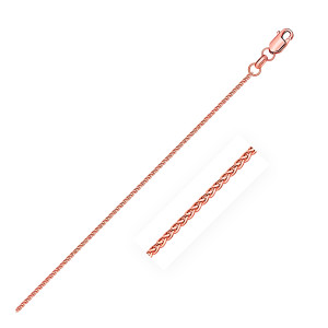 Size: 16'' - 14k Rose Gold Diamond Cut Round Wheat Chain (1.20 mm) P150-53269-16