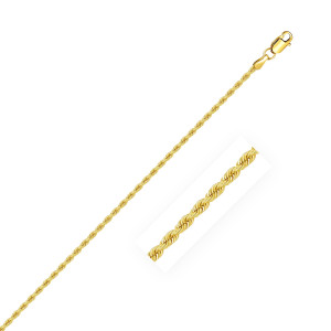 Size: 30'' - 14k Yellow Gold Solid Rope Chain (1.80 mm) P150-71666-30