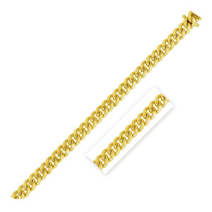 Size: 26'' - 4.0mm 14k Yellow Gold Classic Solid Miami Cuban Chain P150-33764-26