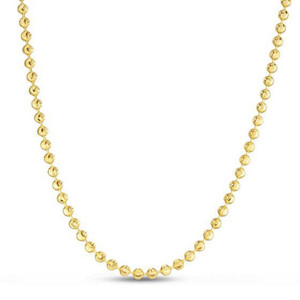 Size: 16 - Moon Cut Bead Chain in 14k Yellow Gold (4.00 mm) P150-57078-16