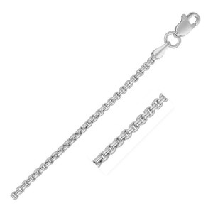 Size: 16 - 14k White Gold Solid Round Box Chain (1.60 mm) P150-30960-16