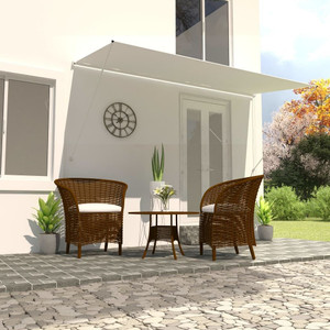  Retractable Awning 157.5"x59.1" Cream A949-143769