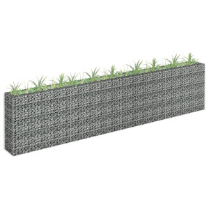  Gabion Raised Bed Galvanized Steel 141.7"x11.8"x35.4 A949-145643