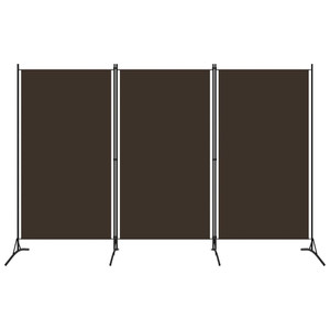 3-Panel Room Divider Brown 102.4"x70.9" Fabric A949-320732