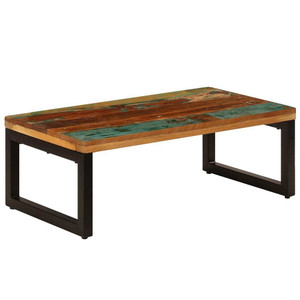 Coffee Table 39.4"x19.7"x13.8" Solid Reclaimed Wood and Steel A949-247338