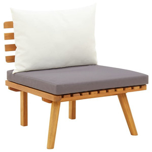 Patio Chair with Cushions Solid Acacia Wood A949-46671