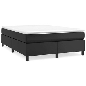 Box Spring Bed Frame Black Queen Faux Leather (US/AU Only) A949-3121077