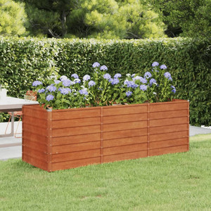 Garden Raised Bed Rusty 94.5"x31.5"x30.3" Corten Steel A949-151961