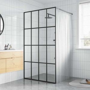 Walk-in Shower Screen Clear Tempered Glass 39.4"x76.8 A949-145676
