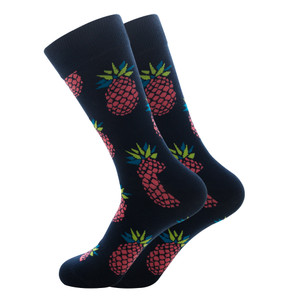 Color: Navy pineapple - Men's socks Q119-CJNSFJWZ00188-Navy pineapple