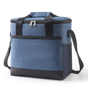 Color: Blue - Large Capacity Tote Bento Insulated Lunch Bag Picnic Food Lunch Box Storage Ice Coole F640-12000035863417754