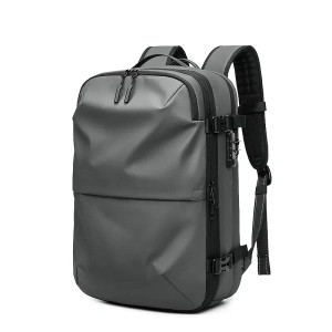 Color: Dark Grey - Men Travel Backpack vacuum compression 17 inch Laptop Backpack Business Large Ca F640-12000039459676533