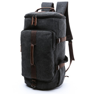 Color: Black, Size: Small - Vertical Square European Style Travel Canvas Bag Outdoor Large-capacity Q119-CJNS108836306FU