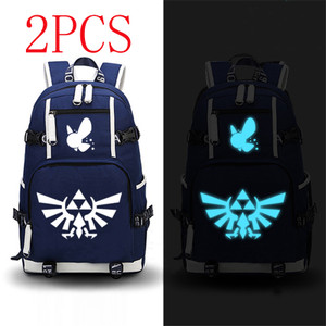 Color: Blue 2PCS - Zelda legend print bag Q119-CJBHNSNS08939-Blue 2PCS