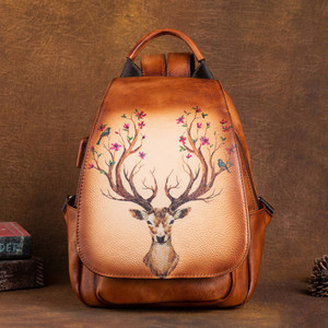 Original Design Printed Genuine Leather Backpack Q119-CJNS1615777