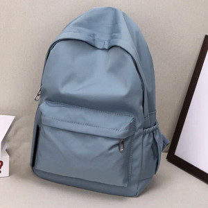 Color: black - Women Schoolbag Waterproof Large Capacity School Backpack Smooth Zipper Solid Teens  F640-12000039997352097