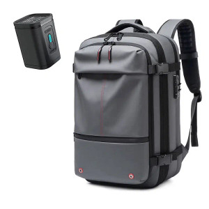 Color: light yellow - Travel Men 17 inch Laptop Backpack vacuum compression Backpack Business Large F640-12000041185765536