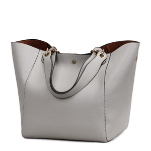 Color: Gray - Wholesale Europe and America women's bag 2021 new retro ladies bucket handbag fashion Q119-CJBHNSNS05523-Gray