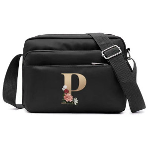 Color: PURPLE - New Fashion Multi-layer Travel Leisure Simple Storage Bag Black Gold Letter Series  F640-12000038175142862