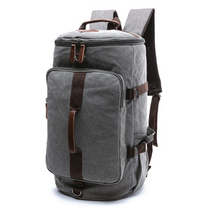 Color: Gray, Size: large - Vertical Square European Style Travel Canvas Bag Outdoor Large-capacity  Q119-CJNS108836303CX