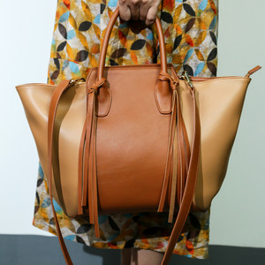 Leather Portable Tassel Tote Bag For Women Q119-CJNS1748078