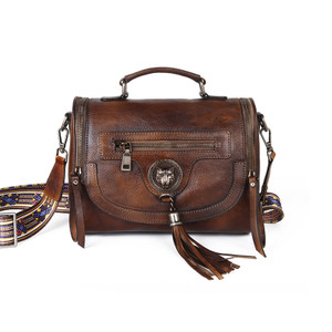 Color: Retro brown - One Shoulder Women's Bag With Head Leather Q119-CJBHNSNS32399-Retro brown