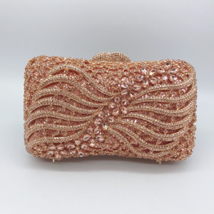 Bow Ribbon Diamond Evening Bag Hollow Rhinestone Banquet European And American Clutch Q119-CJYD1818431